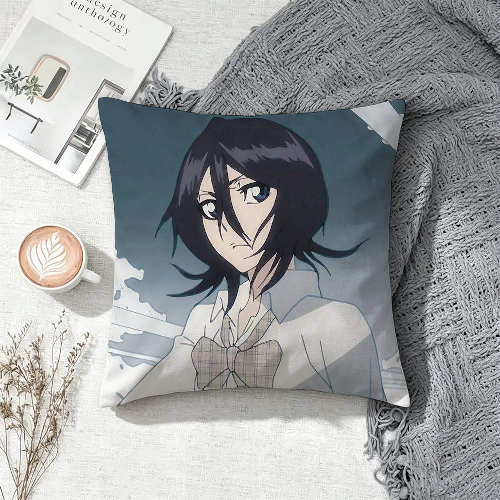 Rukia Kuchiki Bleach Double-Sided Printed Cushion Cover Bedroom Bedside Sofa Pillow Case