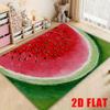Summer Watermelon Slice Pattern Non-Slip Floor Mat, Soft Absorbent Decorative Rug for Bathroom, Kitchen, and Outdoor