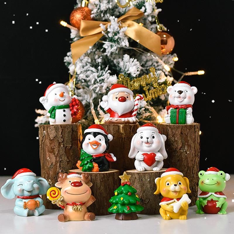 Mini Christmas Action Figure Cartoon Model Toy Decoration Doll Gift Children