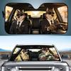 Wolf Drive Car SunShade Windshield Funny Sun Shade Foldable UV Ray Sun Visor Protector Sunshade For Front Window