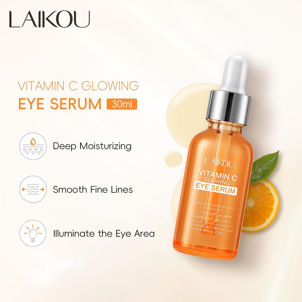 Anti Dark Circle Eye Serum Eye Bags VC Whitening Lightening Cream Wrinkle Removal Serum Eyes Firming Skin Care
