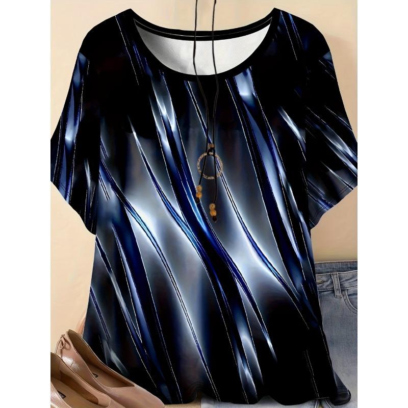 Vintage Women's Casual Loose T-Shirts Printed T-Shirt Fashion Tops Short Sleeves Tees O-Neck Oversized T-Shirt Female Clothing