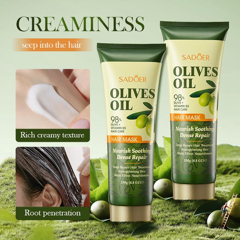 Olive Oil Hair Mask SADOER Repair Softening Nourishing Hair Conditioner