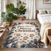 Weihnachts-Benutzerdefinierter Name Gedruckter Quadratischer Teppich Weicher Rutschfester Boden Teppich Für Schlafzimmer Feiertagsgeschenk