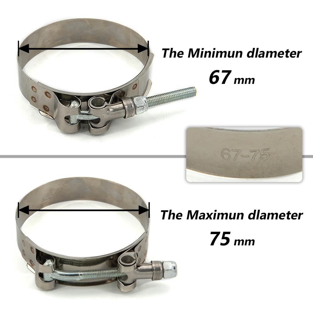 Universal 2.0" 2.25" 2.5" 2.75" 3.0" 3.25" 3.5" 4.0" T-Bolt Exhaust Clamp Intake Turbo Exhaust Intercooler Silicone Coupler