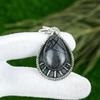 Pear Picasso Jasper Stone Bezel Sister Wedding Trendy Pendant Jewelry 925 Silver
