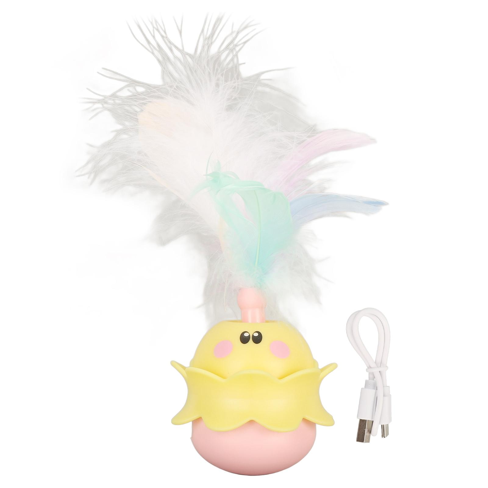 

Игрушка для кошек, электрическая игрушка для котят с автоматическим вращением, интерактивная игрушка для кошек, снижающая тревогу, для Ind Yellow Pink