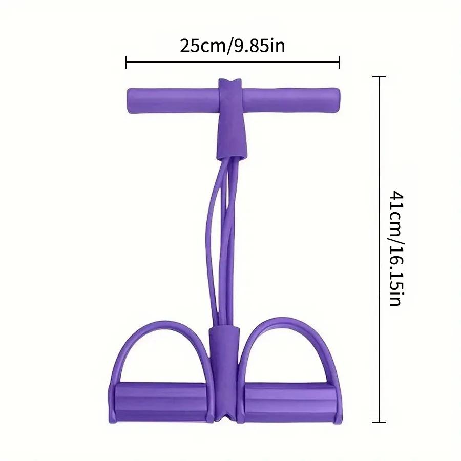 1Pc6-Tube Elastic Yoga Pedal Pull Resistance Band, Suitable For Abdominal/Waist/Arm/Leg Stretching Slimming Training