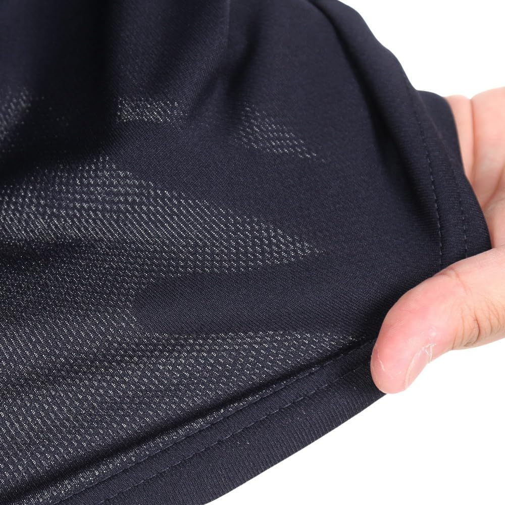 DESCENTE Smooth Mock Neck Short Sleeve Size LL Men's T-Shirt, Navy, (DX-C2501XB NV)