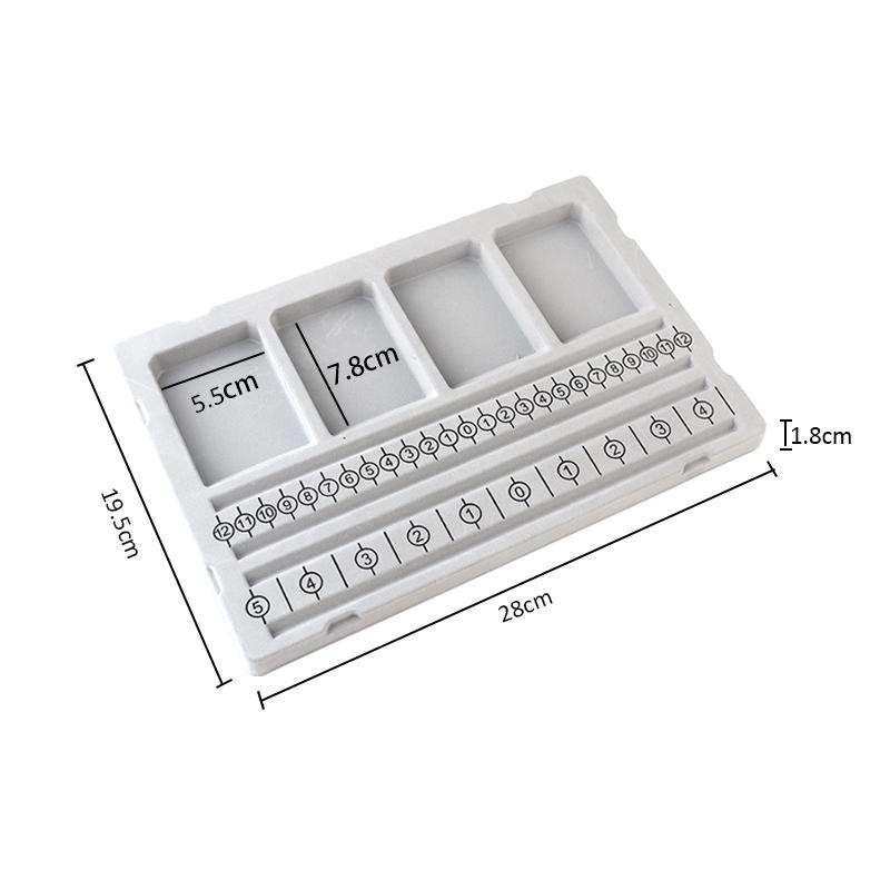 Graues beflocktes Perlenbrett für DIY Armband Halskette Perlen Schmuckherstellung Organizer Tablett Design Handwerk Messwerkzeug Zubehör