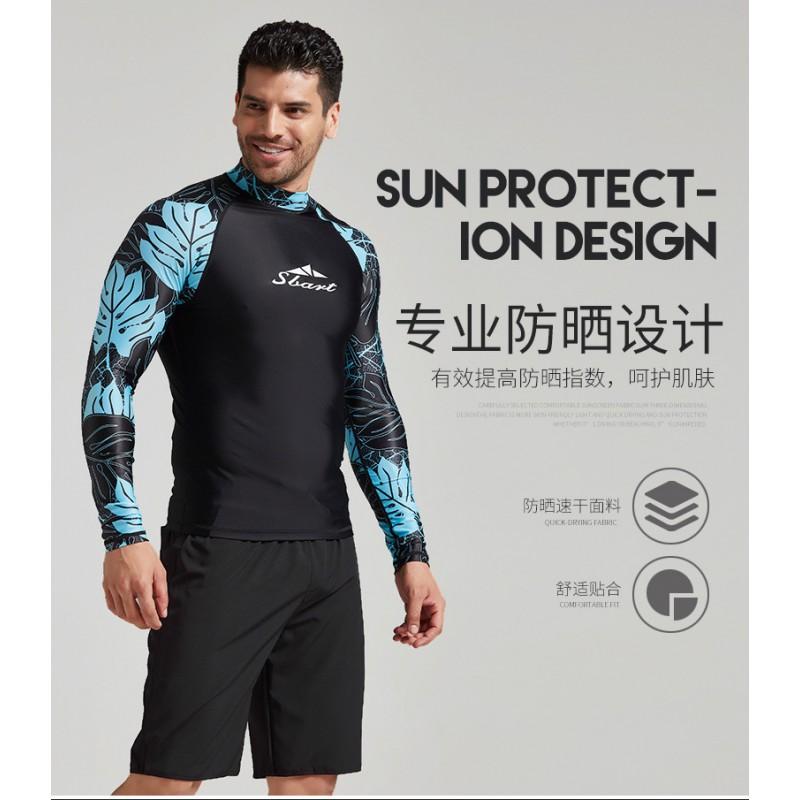 Diving Wetsuit Men Long Sleeve Split Sunscreen Swimsuit Anti Jellyfish Surfing Suit