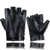 Cycling Leather Half-finger Gloves Men and Women Imitation Leather Half-cut Leaking Fingers Exposed