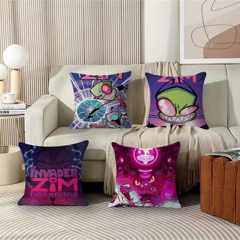IInvader ZZim Cartoon Movie Pillowcase Toon Gift Cushion Cover Bedroom Home Sofa Chair Seat Decor Pillow Case