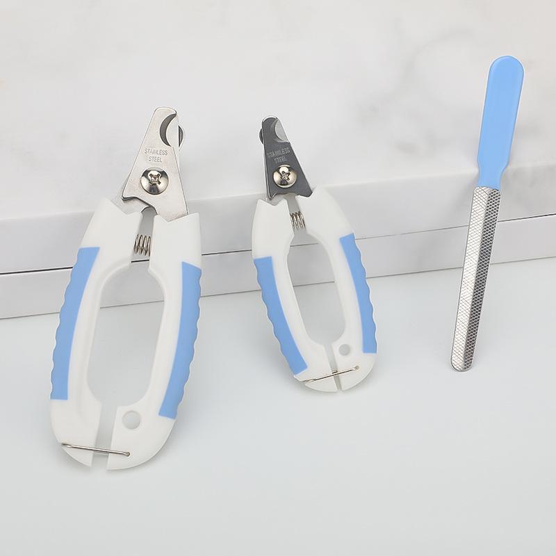 Pet Nail Clippers & File Set - Stainless Steel for Cats & Dogs, Small & Large Breeds