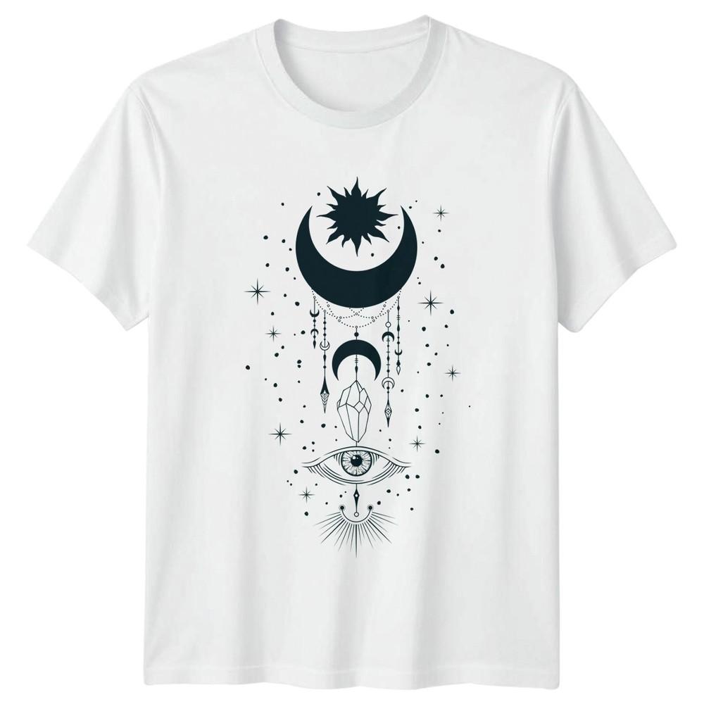 Sun Moon And Crystal Eye TShirt Celestial Mystical Gift For Him And Her S