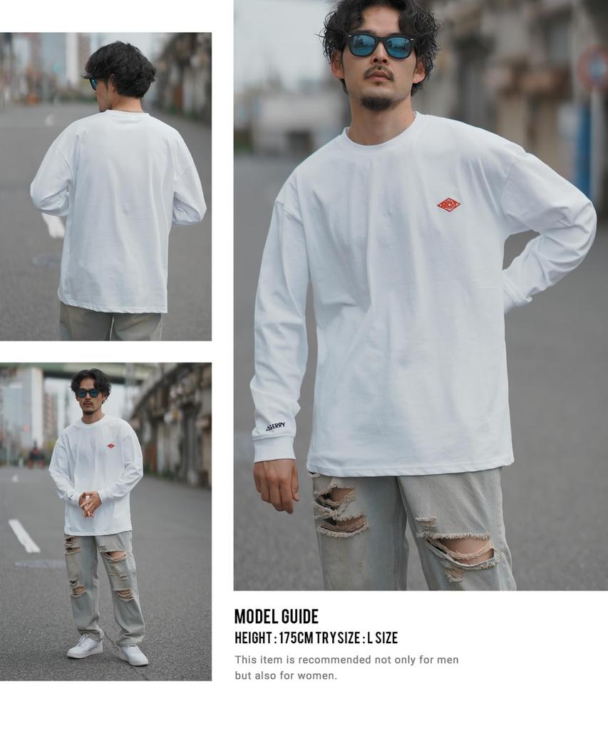 Improbes Casual [GERRY] Custom Diamond Patch Long Sleeve T-Shirt, Men's, Purple