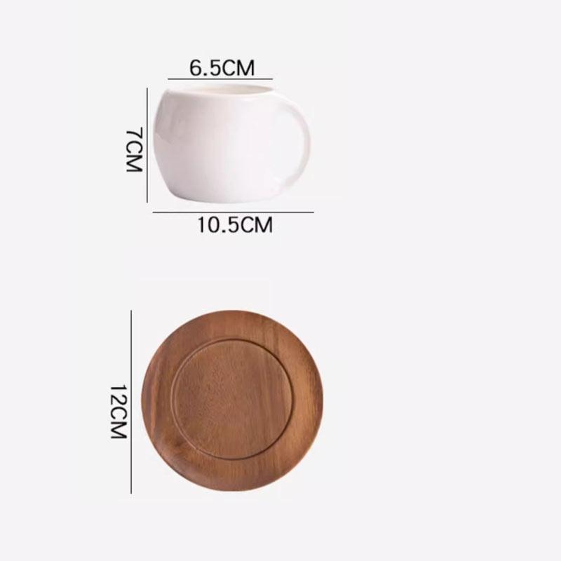 Ceramic coffee cup plate set Tea mug High end exquisite American latte coffee cups Oat Breakfast Drinking Glass Drinkware mug