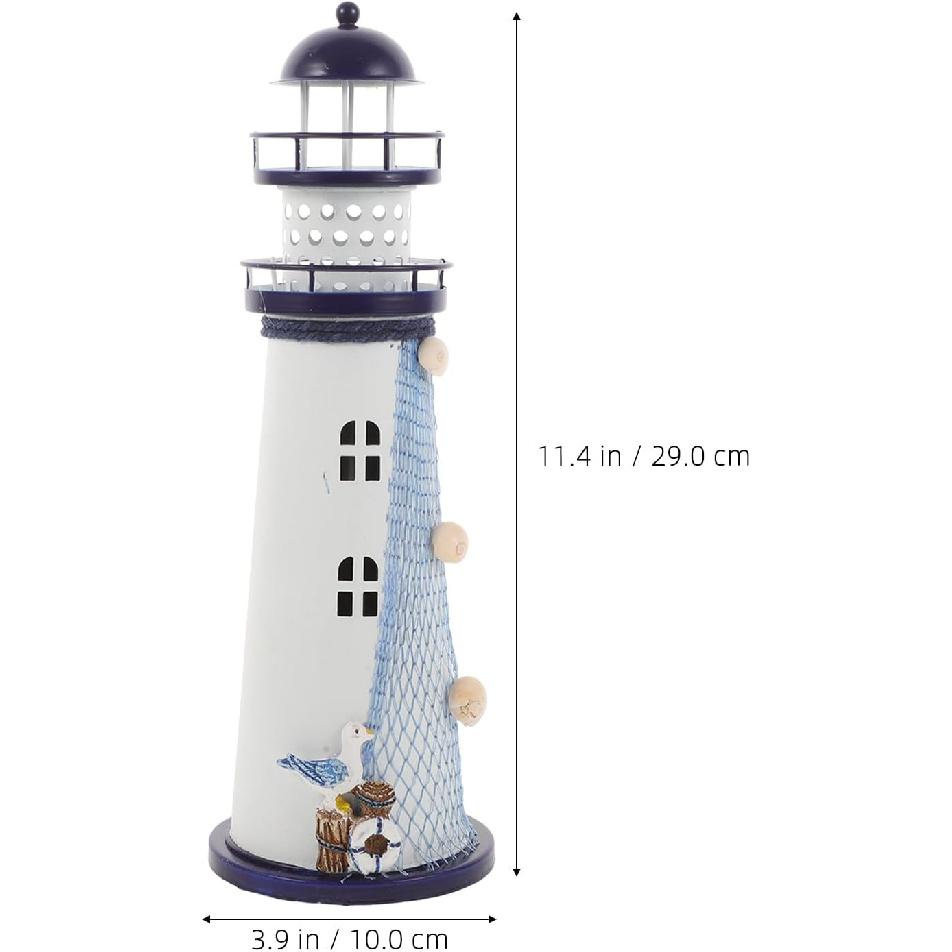 Vintage Decor Style Lantern Furniture Led Parties Holder Holders Home Nautical Shape Candle for Decorative Iron Decorations Mediterranean Desktop