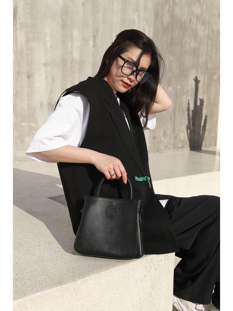 Women's Genuine Cowhide Large Capacity Versatile Tote, Handbag & Crossbody