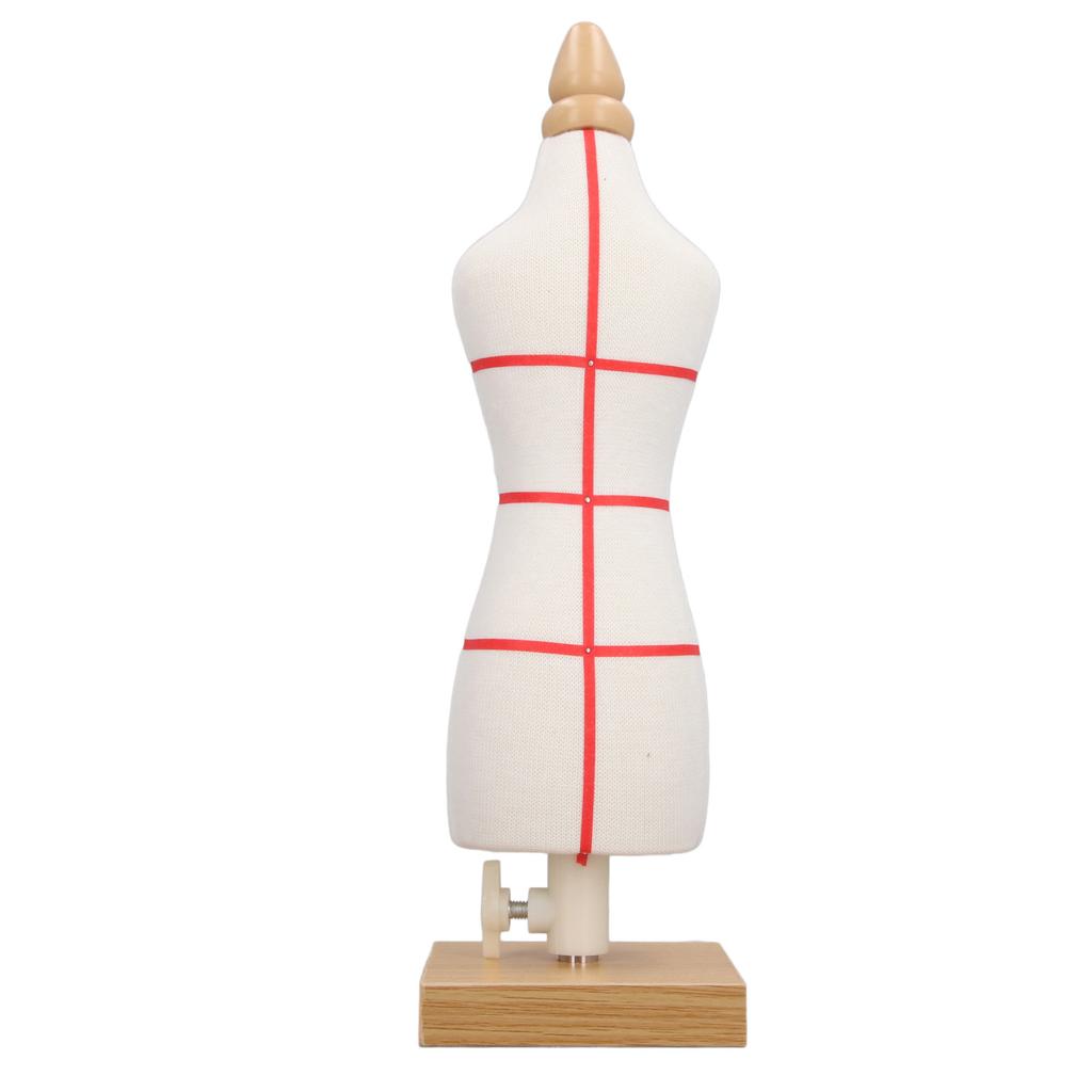 Dukkekropp 12,2 tommer Lerret Klær Søm Mannequin Bordplate Utstilling Klesstativ med