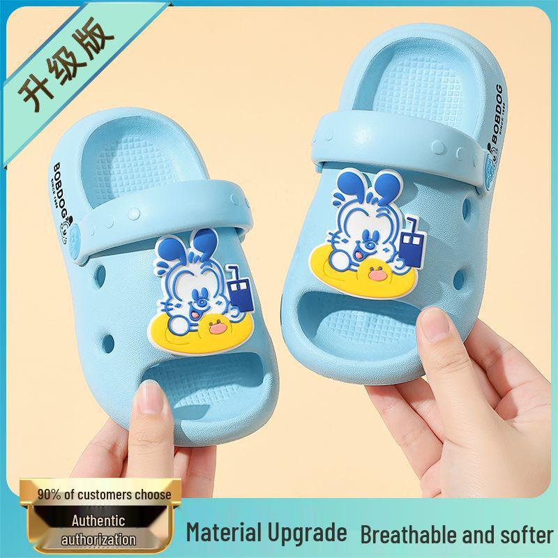 Bobodou Kinder rutschfeste Sommer Crocs für Jungen & Mädchen: Geschlossene Strand Sandalen für drinnen/draußen