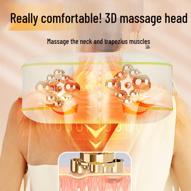 HEZHENG Cordless Neck Massager with Heat CN Plug (adapter Included)