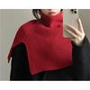 Scarf women's winter new fashion outer pullover scarf women's solid color neck cover wool knitted sweater shawl