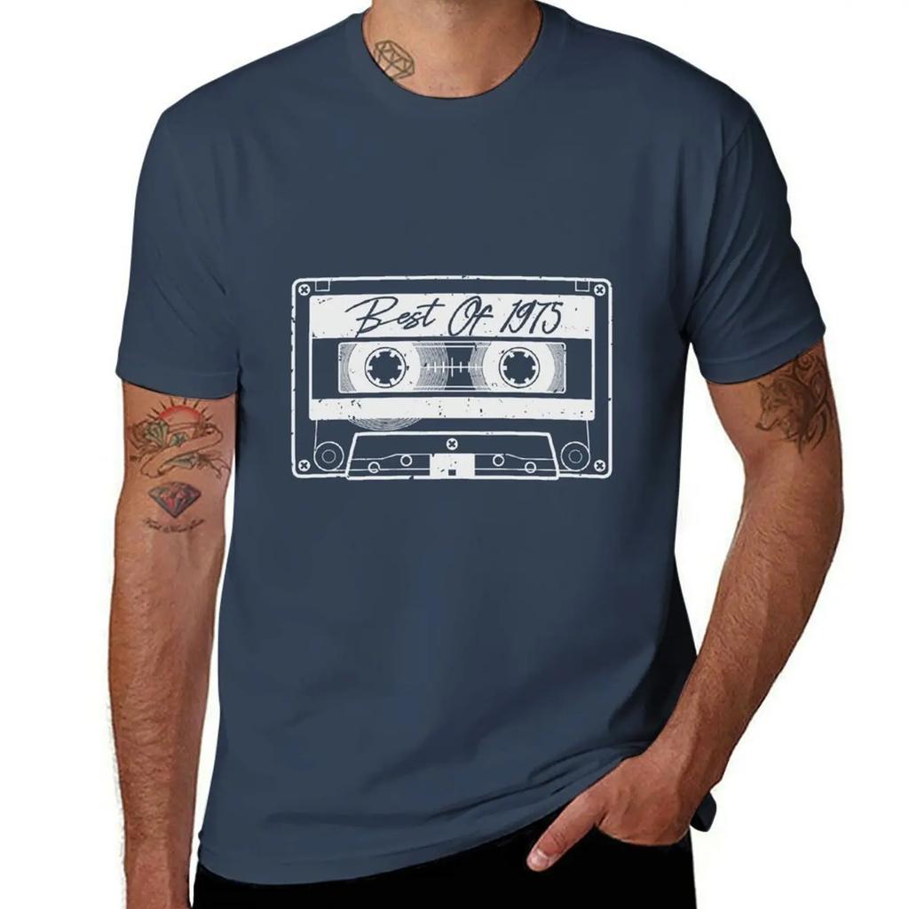 Cassette Tape Best Of 1975 TShirt vintage anime shirt tops vintage cotton graphic tees men clothing