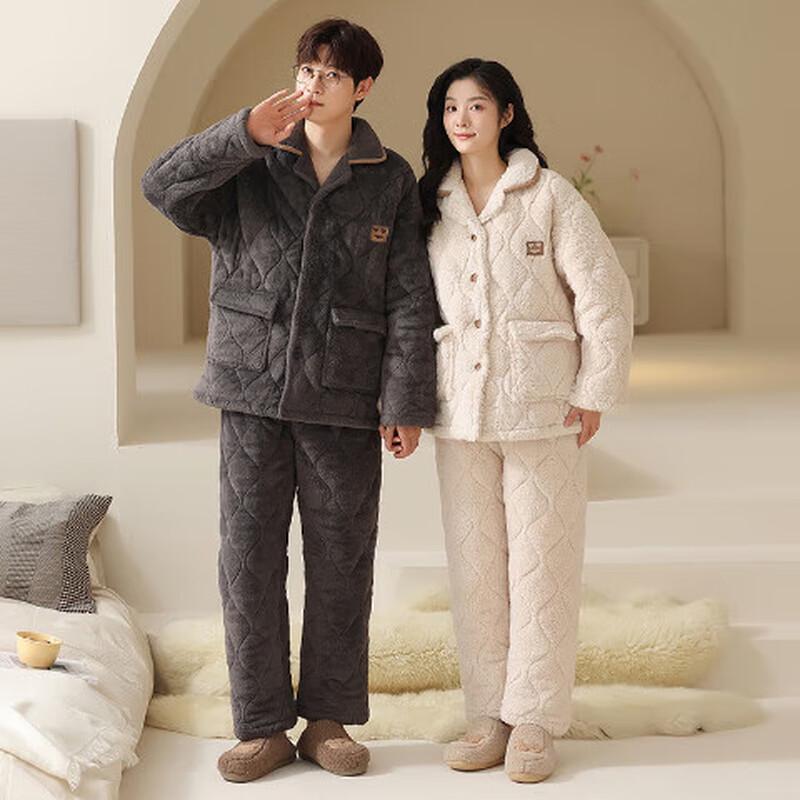 Autumn/Winter Couple's Velvet Warm Pajama Set