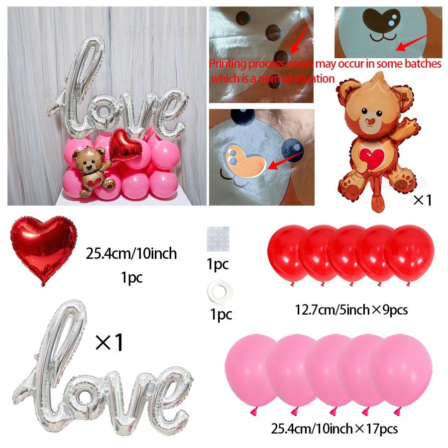 

Набор воздушных шаров LOVE с мишкой Love, шары из алюминиевой пленки, для Дня святого Валентина, свадьбы, дня рождения, вечеринки, душа, фотореквизит Other