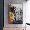 Modern Abstract Canvas Painting Interior Gold Foil Horse Zebra Animals Poster And Prints Wall Pictures For Living Room Decor