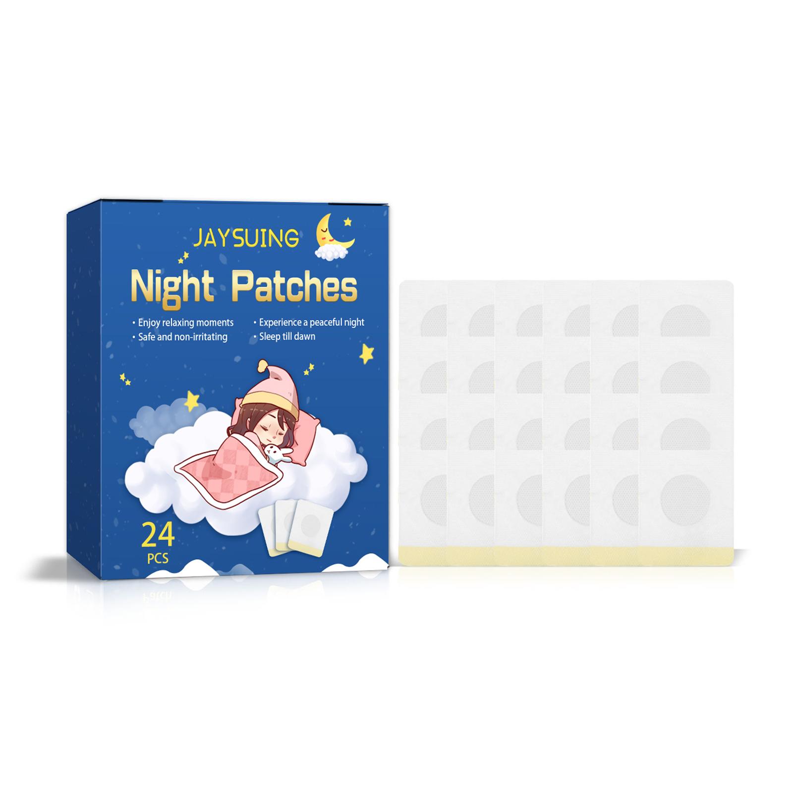 JAYSUING 24PCS Night Patches Natural Herbal Navel Patches Deep Sleep Belly Patches for Men and Women A