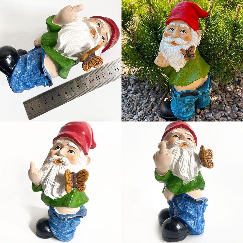Lovely Garden Gnome Statue With Pants Down Fun And Quirky Addition To Your Outdoor Space