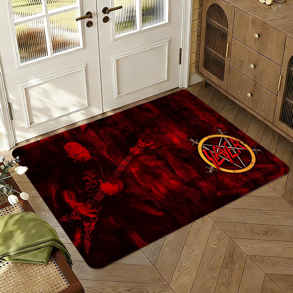 Rock Music Floor Mat Soft Thickened Absorbent Non-Slip Bedroom Living Room Door Mat Home Decor Flannel Rugs