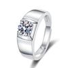 Korean Style Men's Moissanite Diamond Ring - Simple Fashion Band
