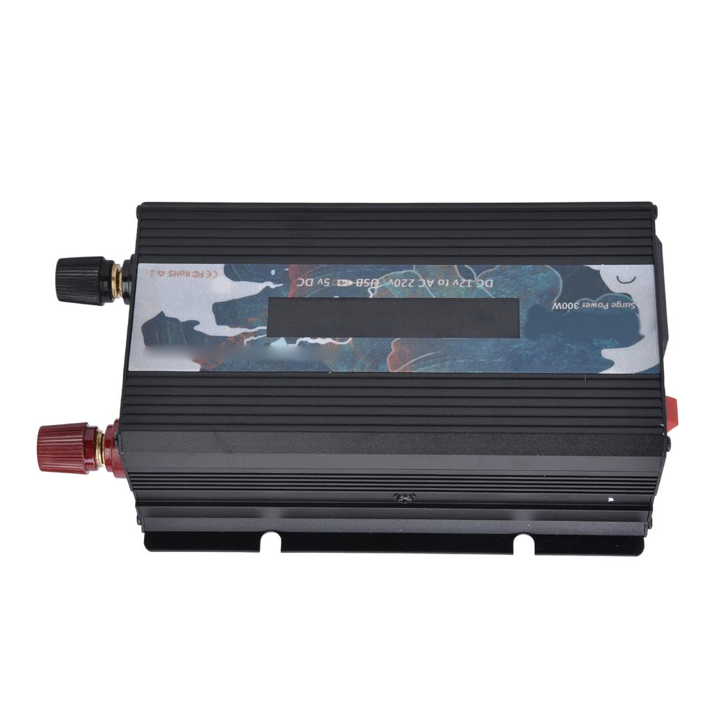 300W Smart Power Converter with Display Aluminium Alloy  12V To AC220V Power Inverters