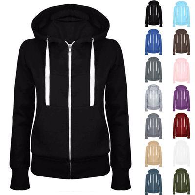 Hoodie para mulher leve zip up jaqueta plus size manga comprida moletom com capuz cordão fino ajuste básico casaco fino