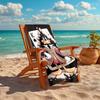 1Pc Cards Beach Towel, Quick Dry, Multi-Use for Beach Pool Gym Yoga Home Travel, Christmas, Halloween, Xmas Gift M929339