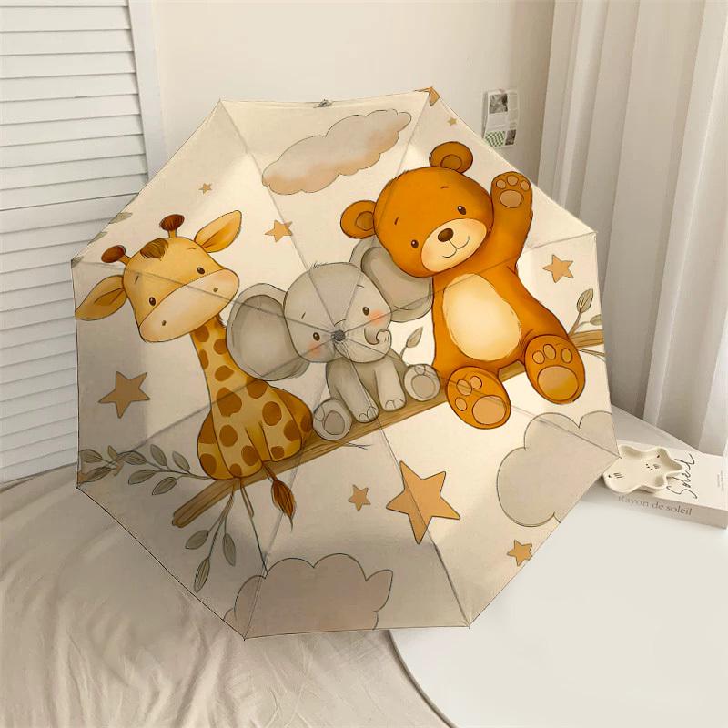 

1PC Baby Animal Umbrella-8-Rib Reinforced, Automatic Open, Lightweight & Durable, Fashion Accessory for Outdoor, H0379