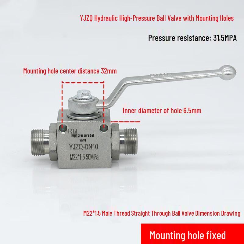 Diannan YJZQ Carbon Steel High-Pressure Hydraulic Ball Valve
