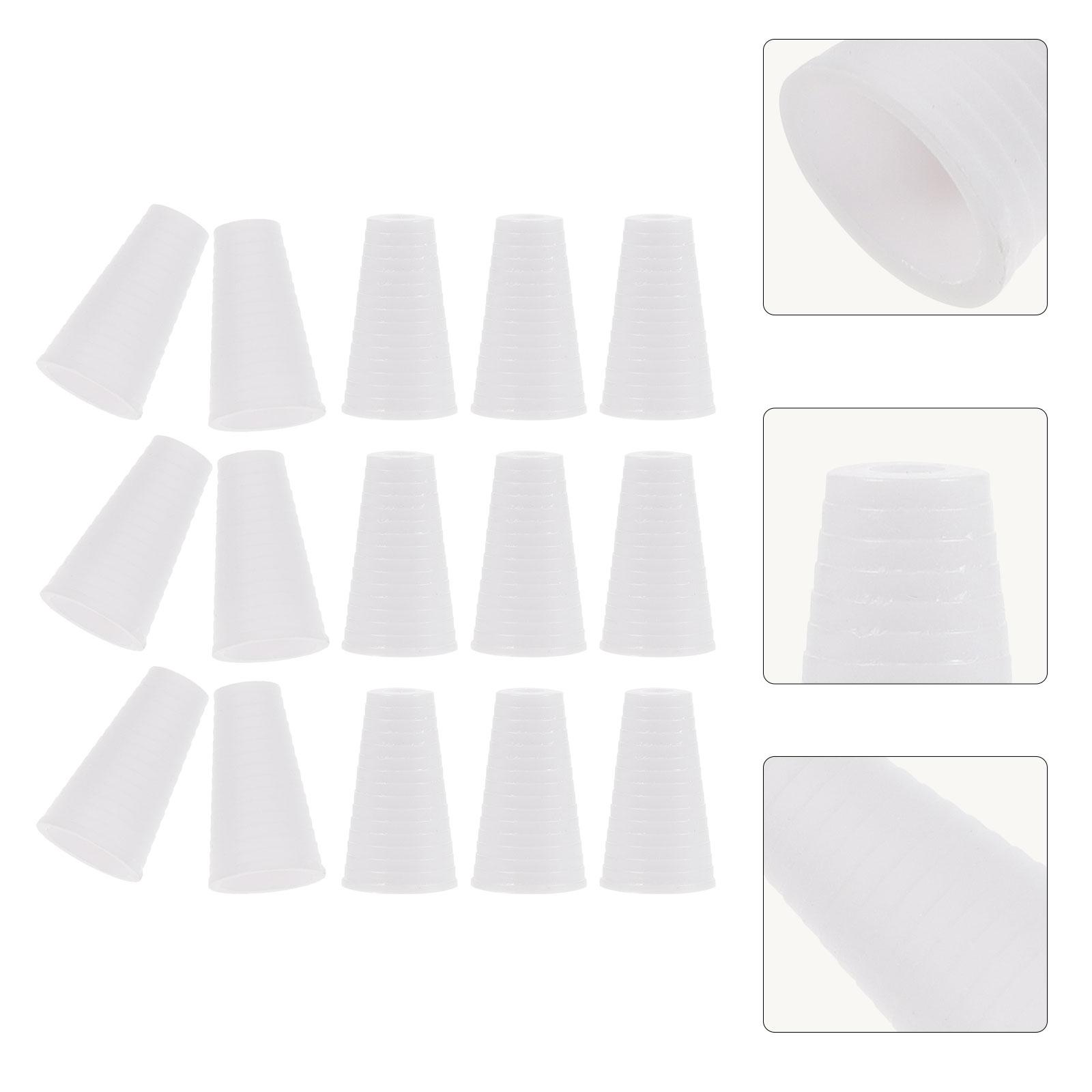 

15 Pcs White Threaded Clock Weight Blind Pull Cord Knob Window Blinds Cord Tassels Hanging Pulls Curtain Pull Cord Ends 2x1.2cm білий