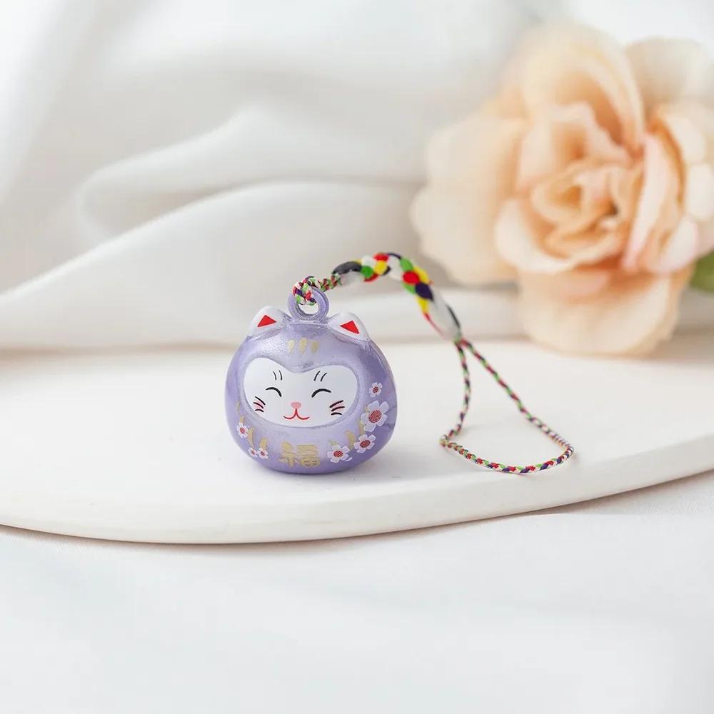 Keychain Pendant Bag Pendant Cartoon Keyring Maneki Neko Phone Charm Mobile Phone Strap Japanese Lucky Cat Keychain Couple Gift