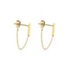 Korean Cold Style Long Tassel Earrings, Titanium Steel, F266