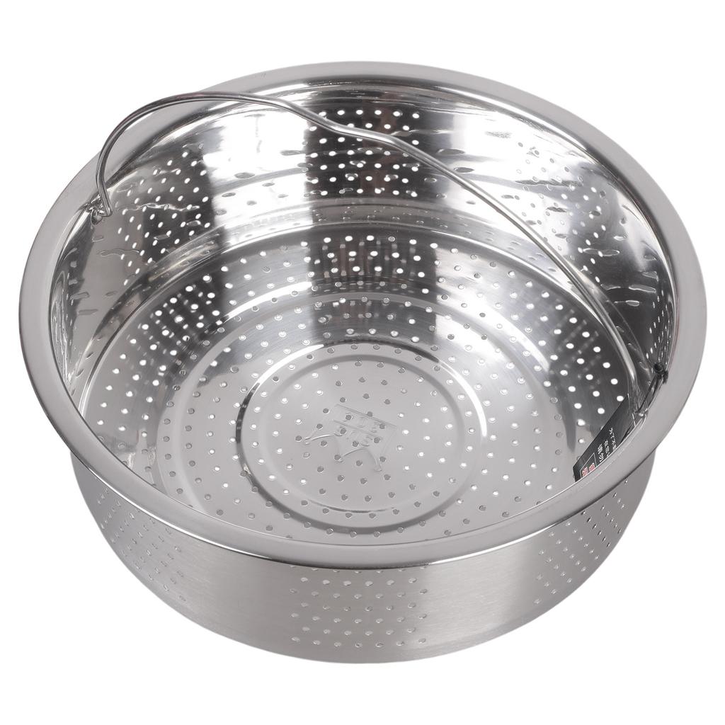 22cm Steamer Basket 304 Stainless Steel Vegetable Steamer Basket with Handle and Legs Heating Food Pot Steaming Basket