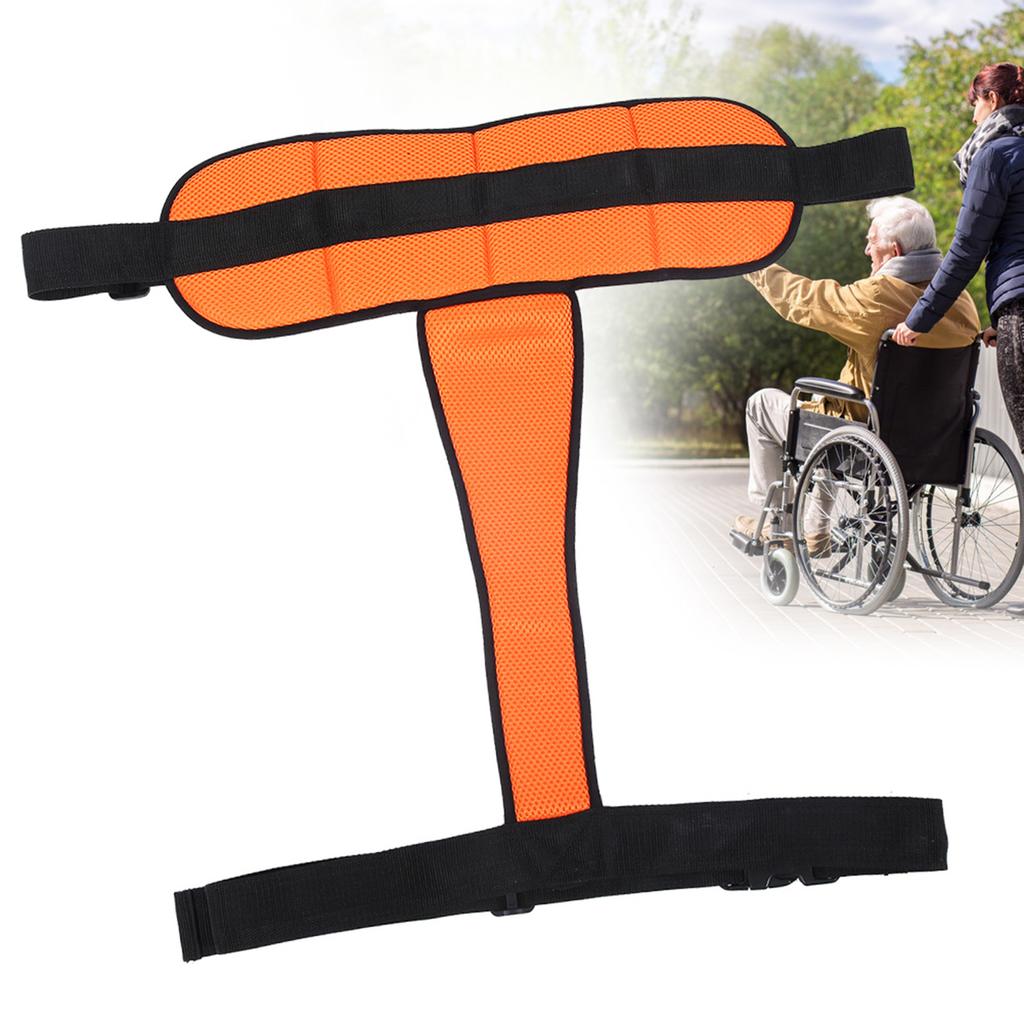 Wheelchair Safety Belt Restraint Harness Protective Adjustable Strap for PatientsOrange