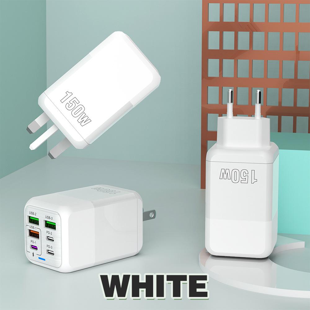 High-Power Multi-Port Universal PD Charger with US/EU Plug