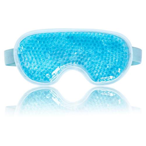 CatMoz Gel Cooling Eye Mask, Relaxes Eyes, Helps Sleep, and Reduces Puffiness, Hot and Cold, Reusable, 5 Colors (Blue)