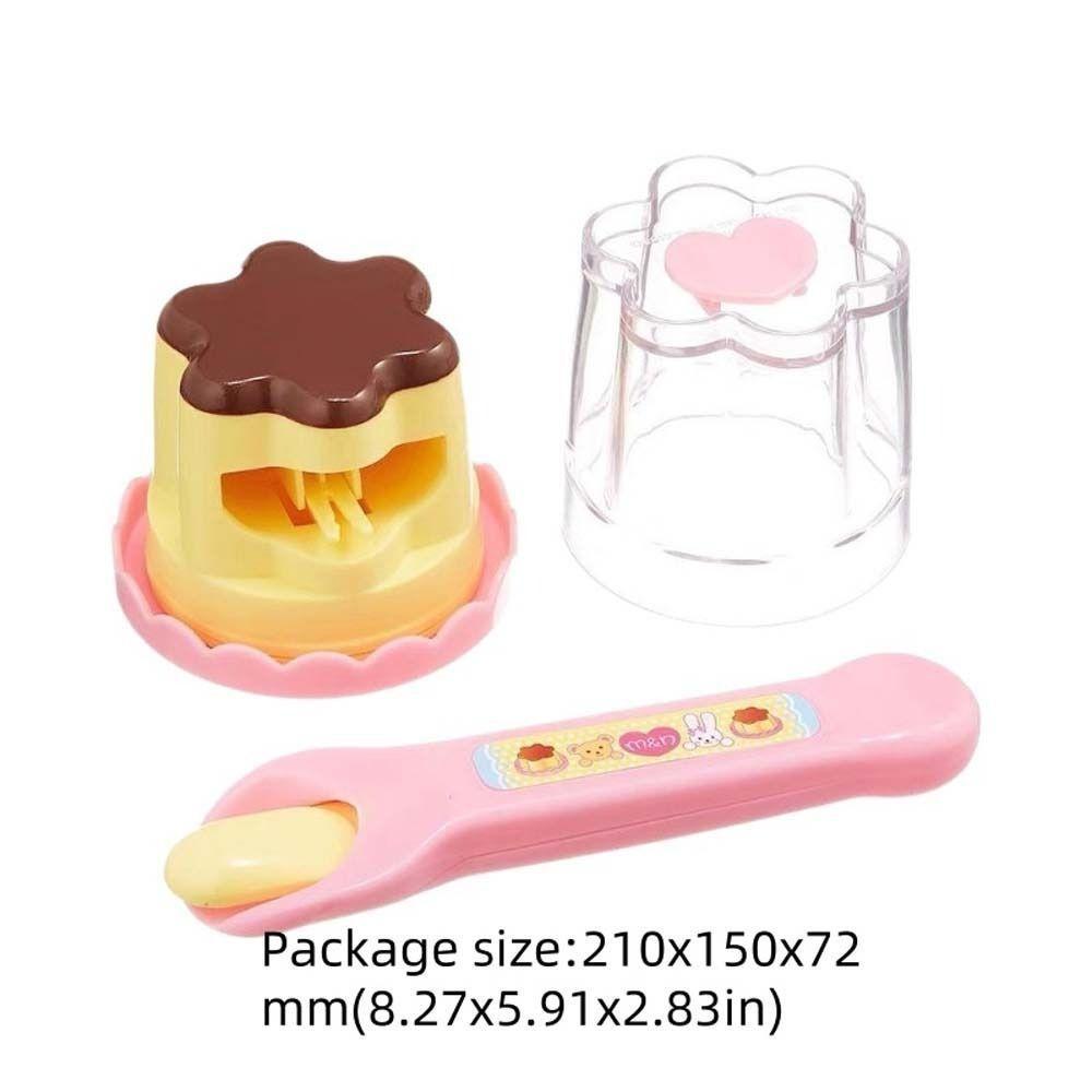 Strawberry Pudding Feeding Toy Play Set Waterproof Pretend Kitchen Dessert Playset Toy Play Food Strawberry Pudding for Birthday