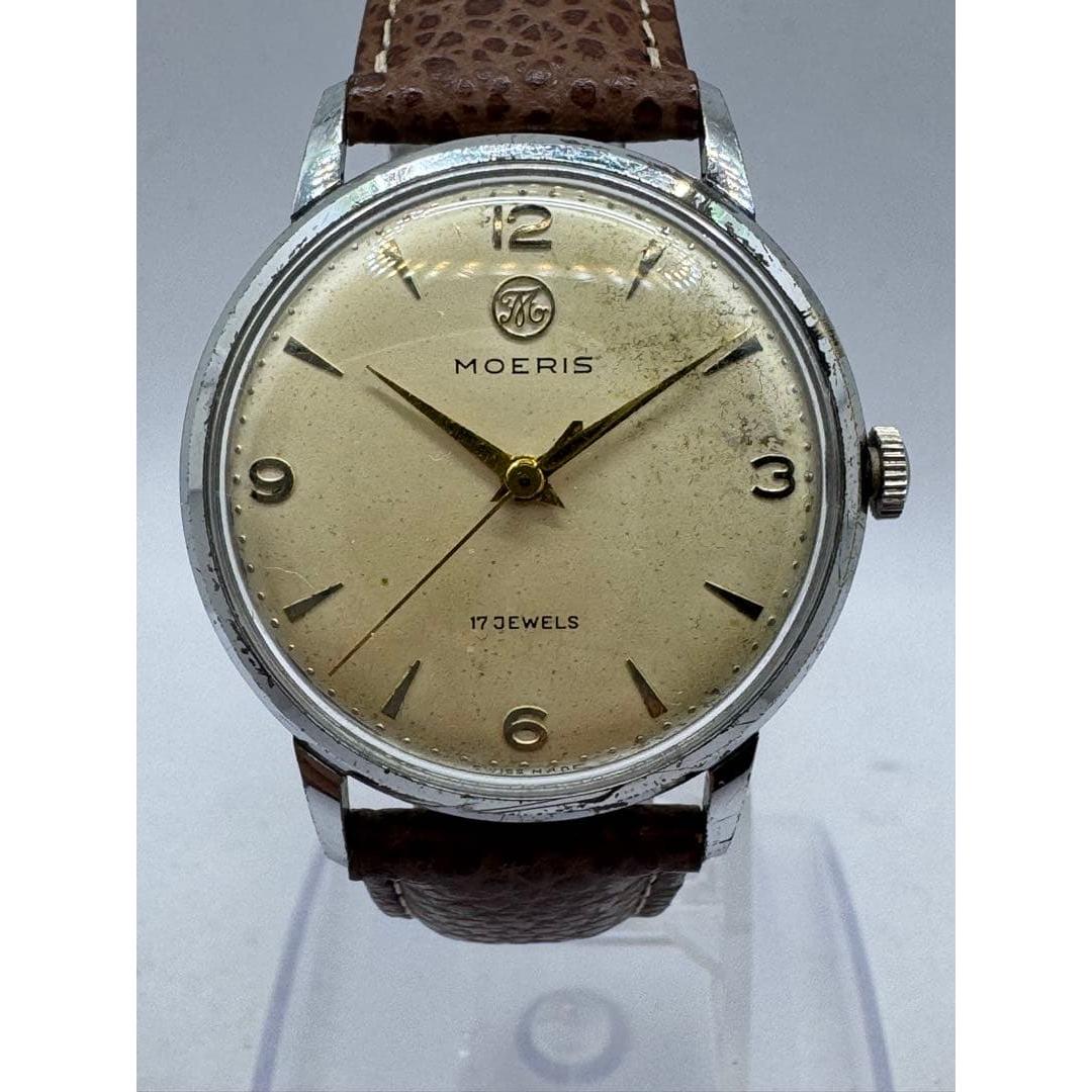 Used Vintage MOERIS Maurice. Hand-wound 17 stones Disassembled and cleaned