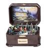 Christmas Led Music Box Train for Doll Rotated Xmas Birthday Party Decoration